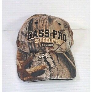 Bass Pro Shops 1972 Camo Hat Cap Green Adjustable Embroidered Fishing Hunting